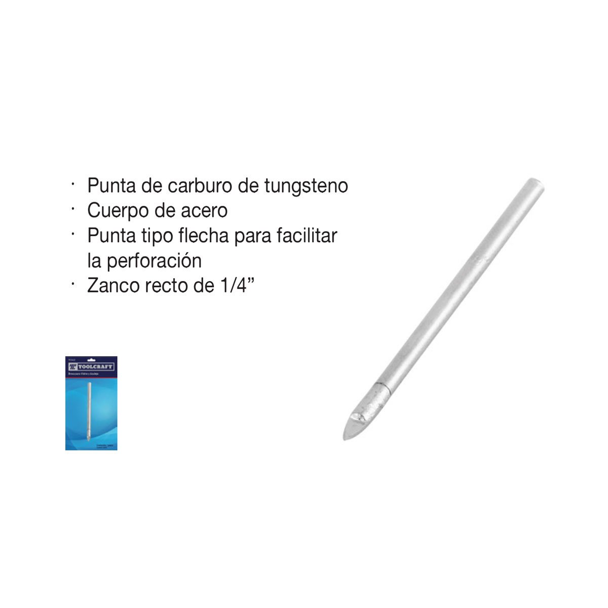 Broca Vidrio Toolcraft 3/16