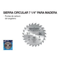 Sierra Circular 7 1/4" Eje 5/8" Con 40 Dientes