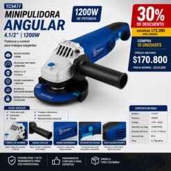 Minipulidora Angular Tc5477 4.1/2 1200W X 10 UNIDADES