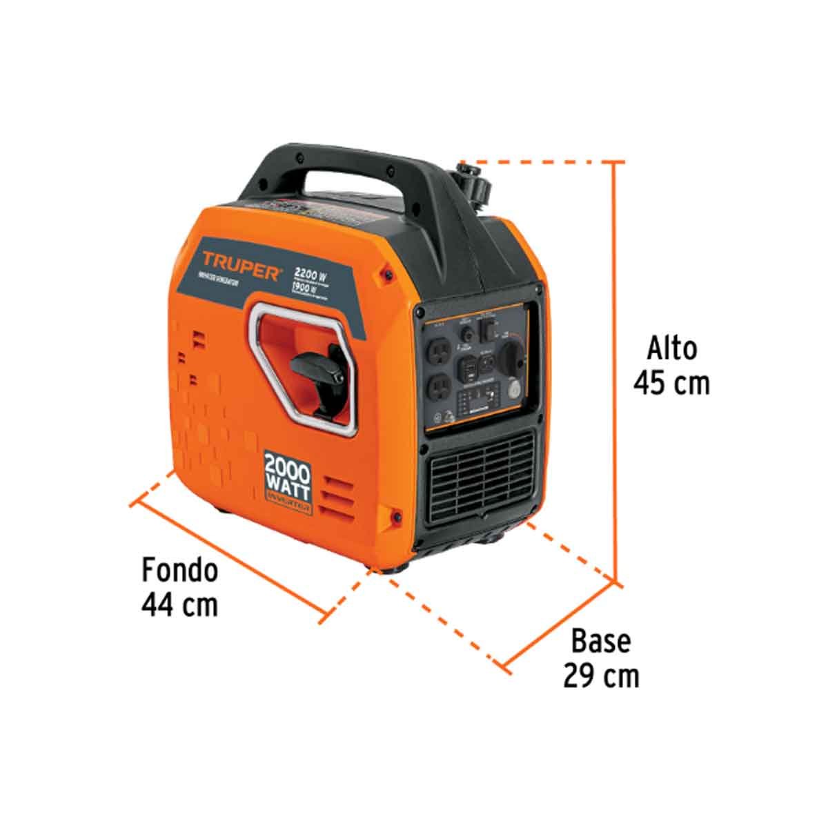 Generador silencioso inverter 2.2 kW, 80 cc, enc. eléctrico - Imagen 3