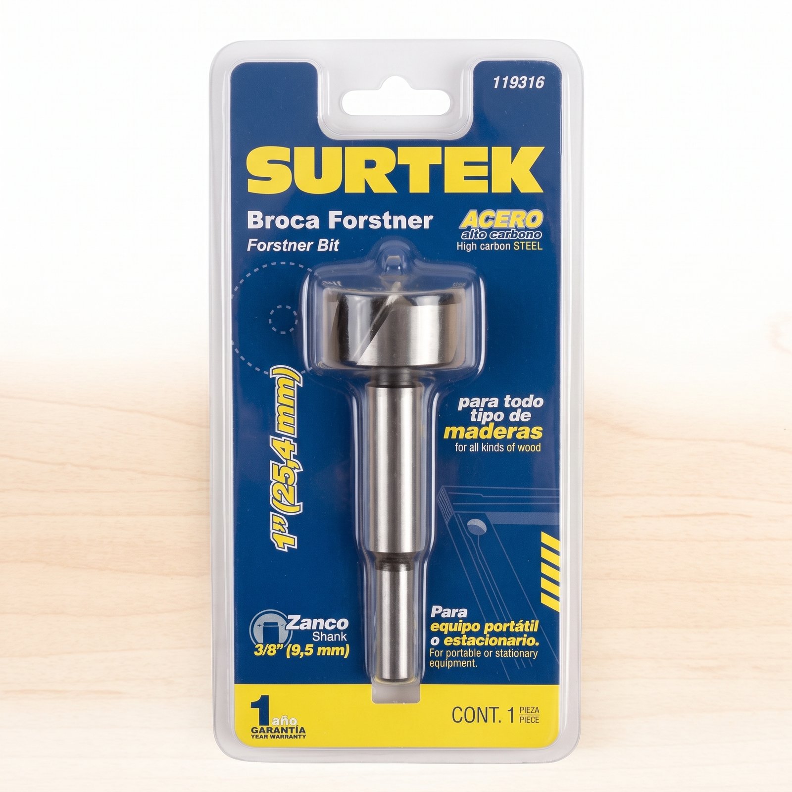 Broca Madera Forstner Surtek 1" (25.4Mm)