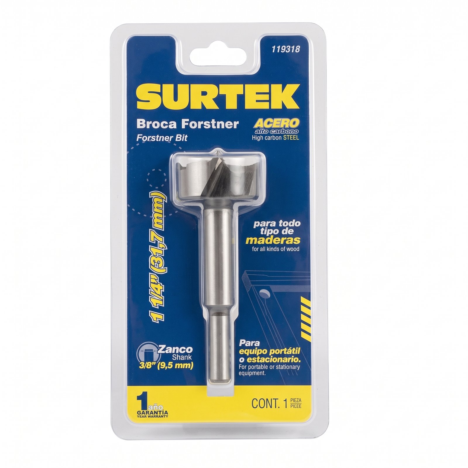Broca Madera Forstner Surtek 1.1/4 (31.7 Mm)