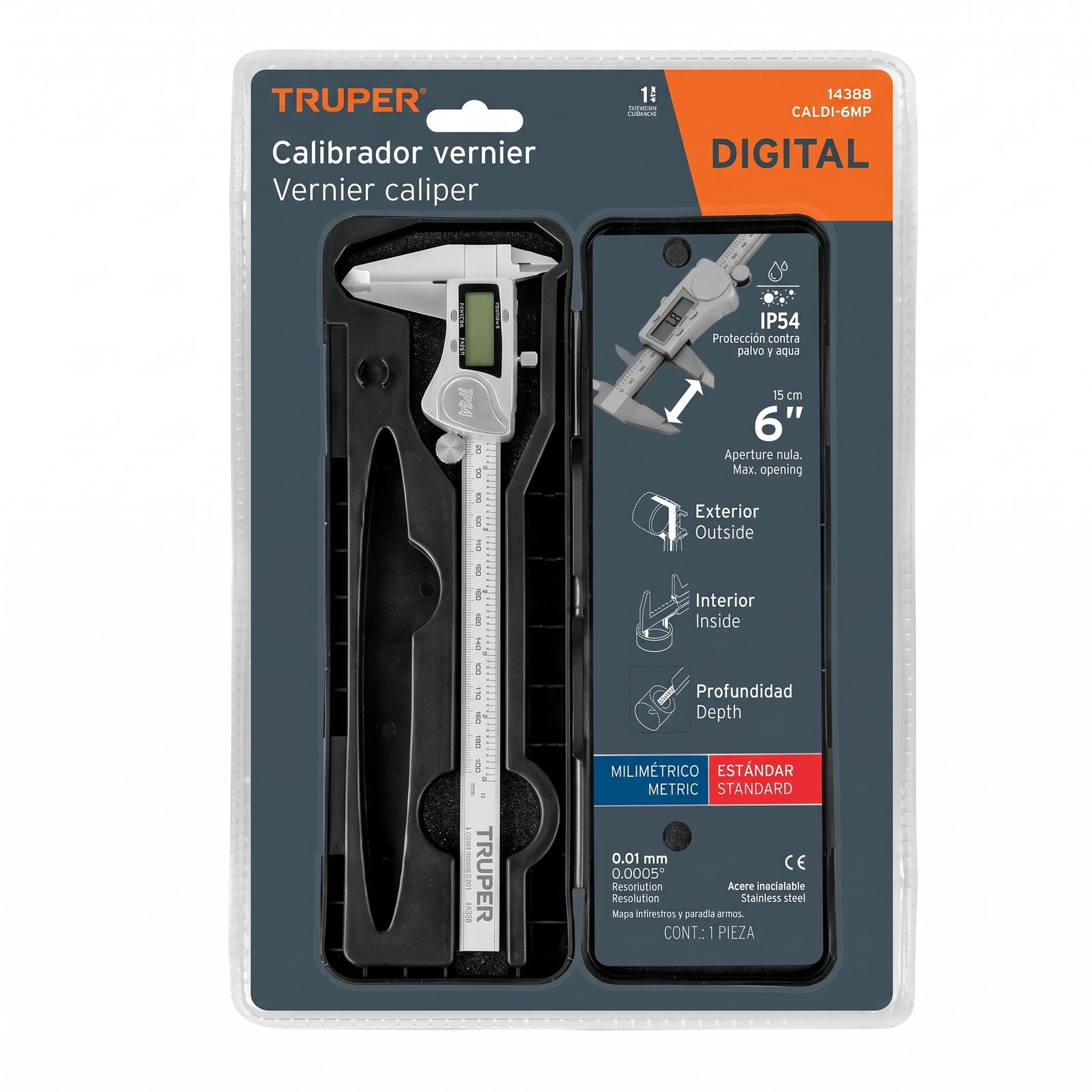 Calibrador Pie De Rey Truper 14388 Digital 6 - Imagen 2