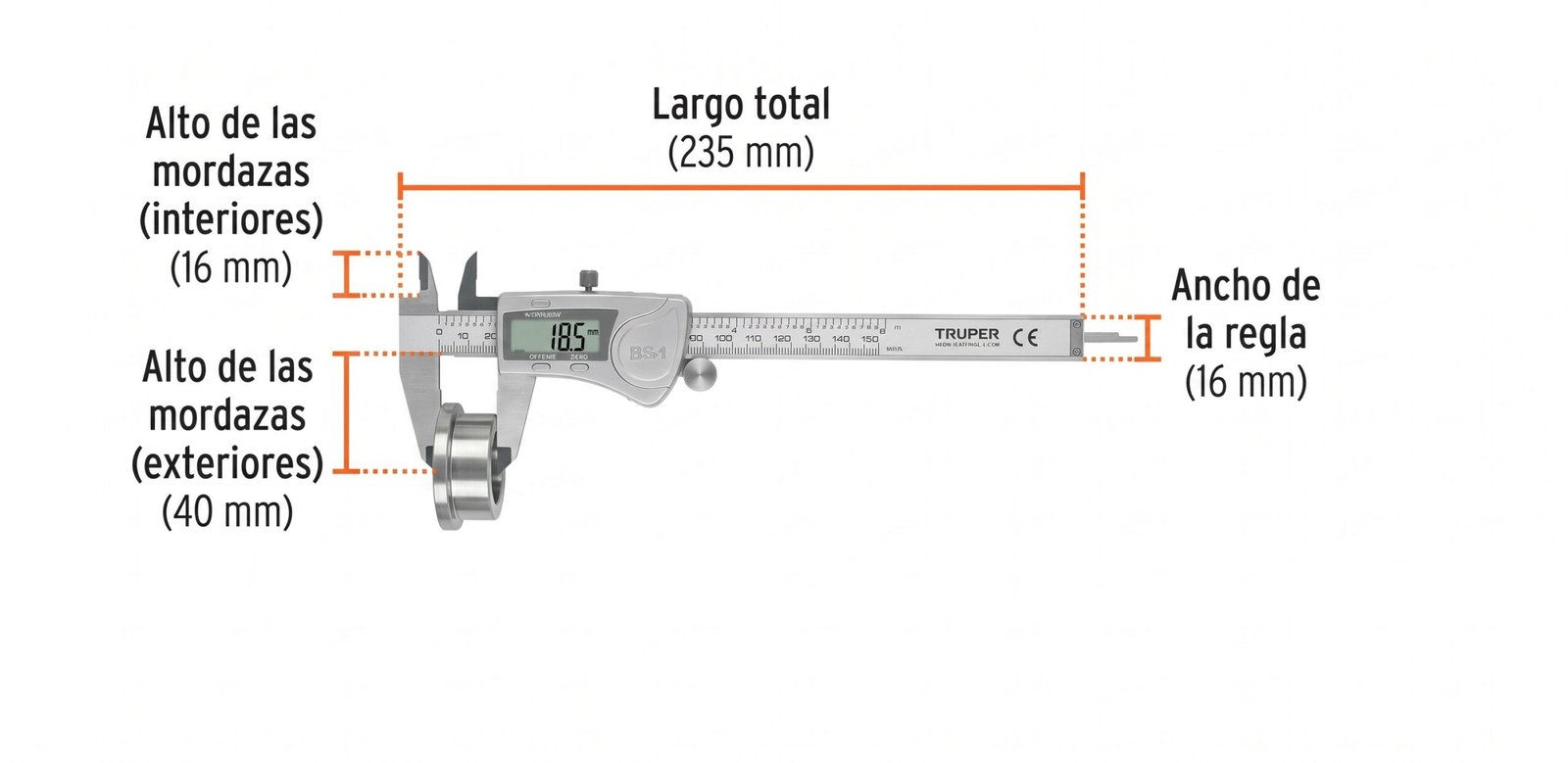 Calibrador Pie De Rey Truper 14388 Digital 6