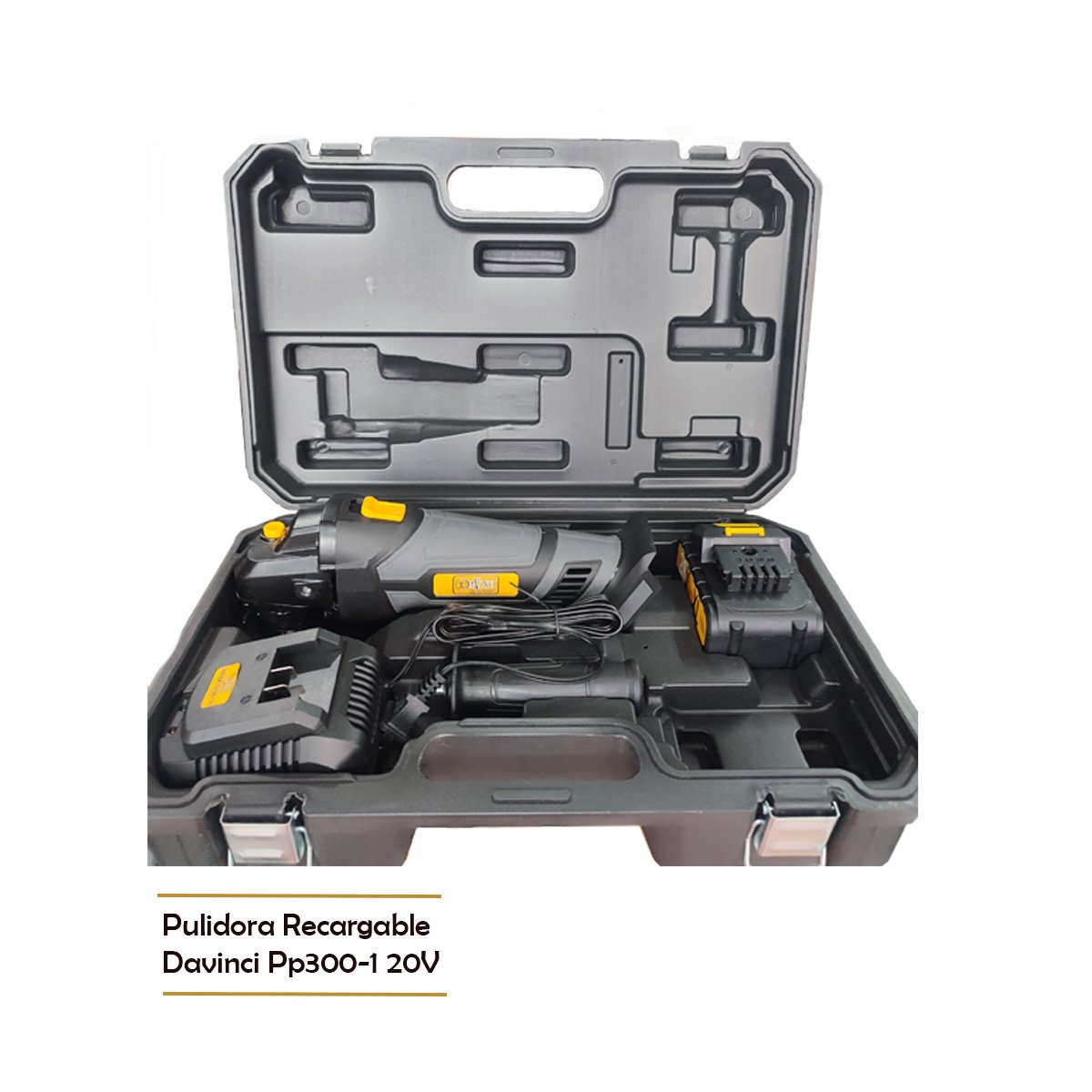 Pulidora Recargable Davinci Pp300-1 Maleta Plast 20V - Imagen 2