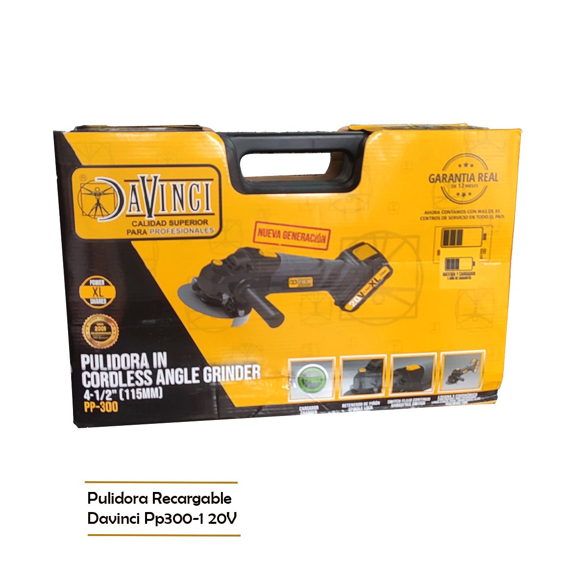 Pulidora Recargable Davinci Pp300-1 Maleta Plast 20V - Imagen 3