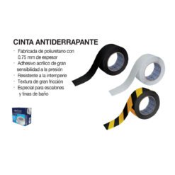 Cinta Antiderrapante Amarillo/Negro 2" X 5M