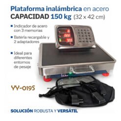 Plataforma de pesaje acero inoxidable YY-019S 150KG