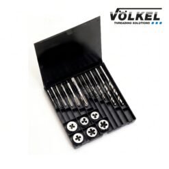Machos máquina y terrajas de roscas VOE80501 VOLKEL  Jgo 18 piezas M 3-10 incluye brocas